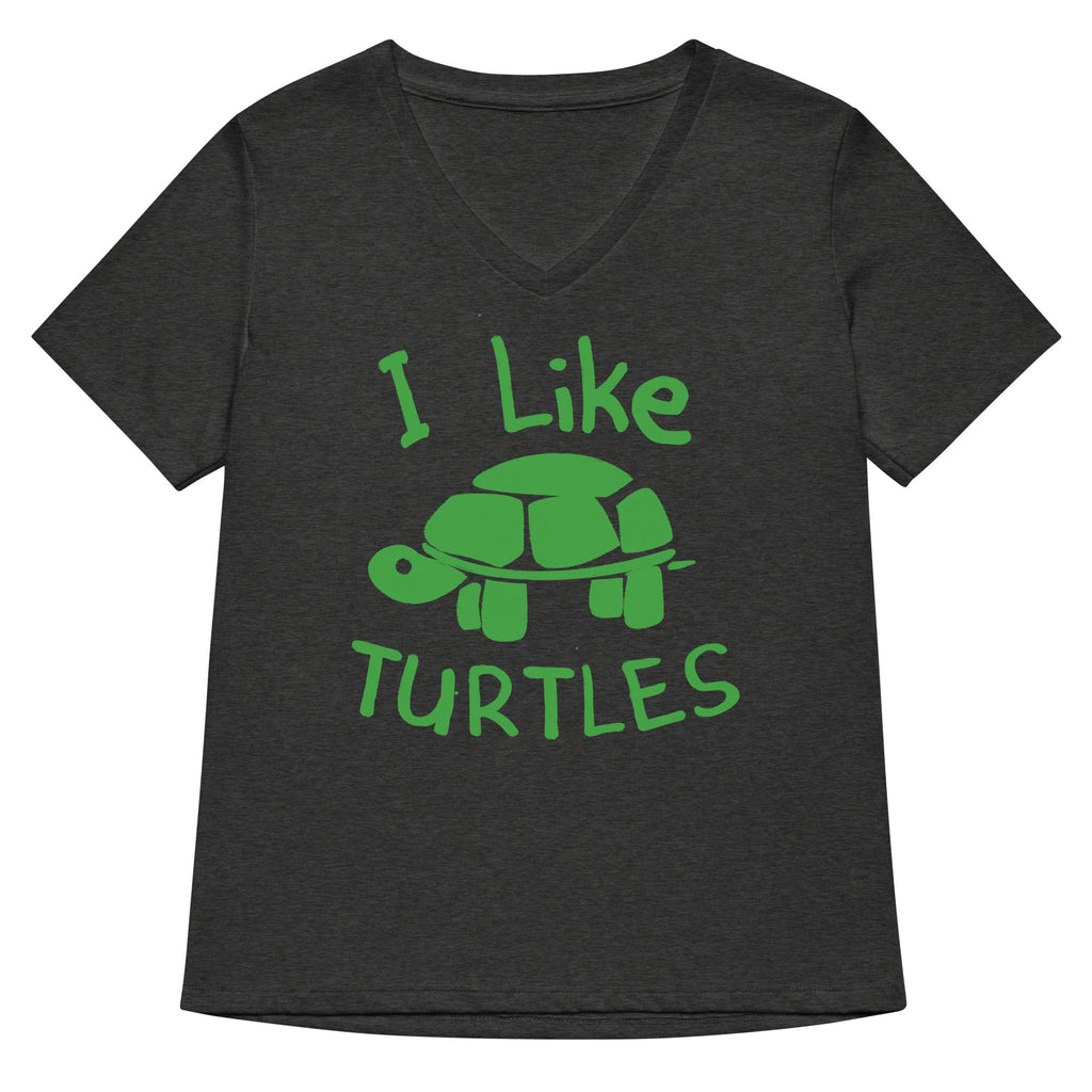 I Like Turtles Women's V-Neck Tee Hoodie, Sweatshirt | CoreVibeTees.com (Image 3)