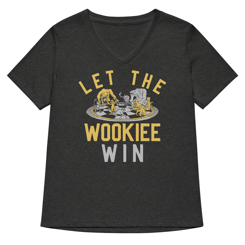 Let The Wookiee Win Women's V-Neck Tee Hoodie, Sweatshirt | CoreVibeTees.com (Image 3)