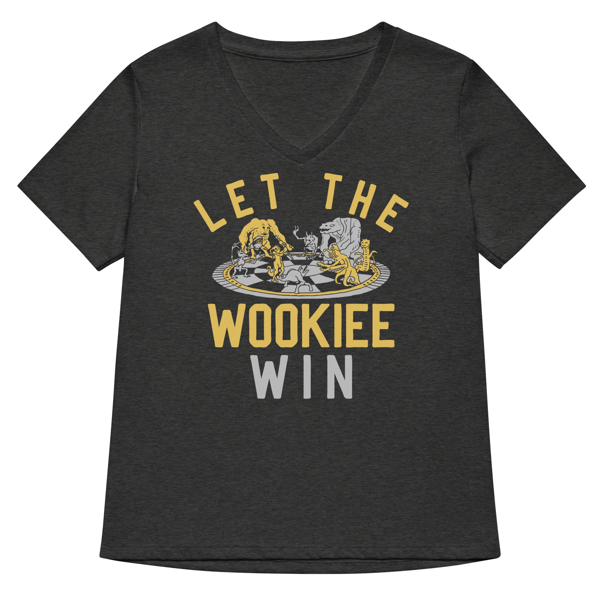 Let The Wookiee Win Women's V-Neck Tee Hoodie, Sweatshirt | CoreVibeTees.com (Image 3)