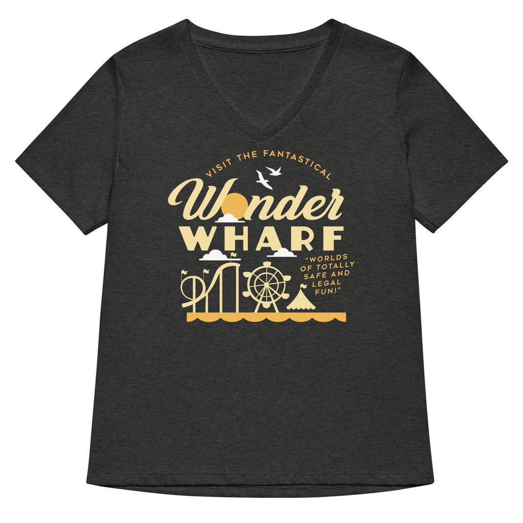 Wonder Wharf Women's V-Neck Tee Hoodie, Sweatshirt | CoreVibeTees.com (Image 3)