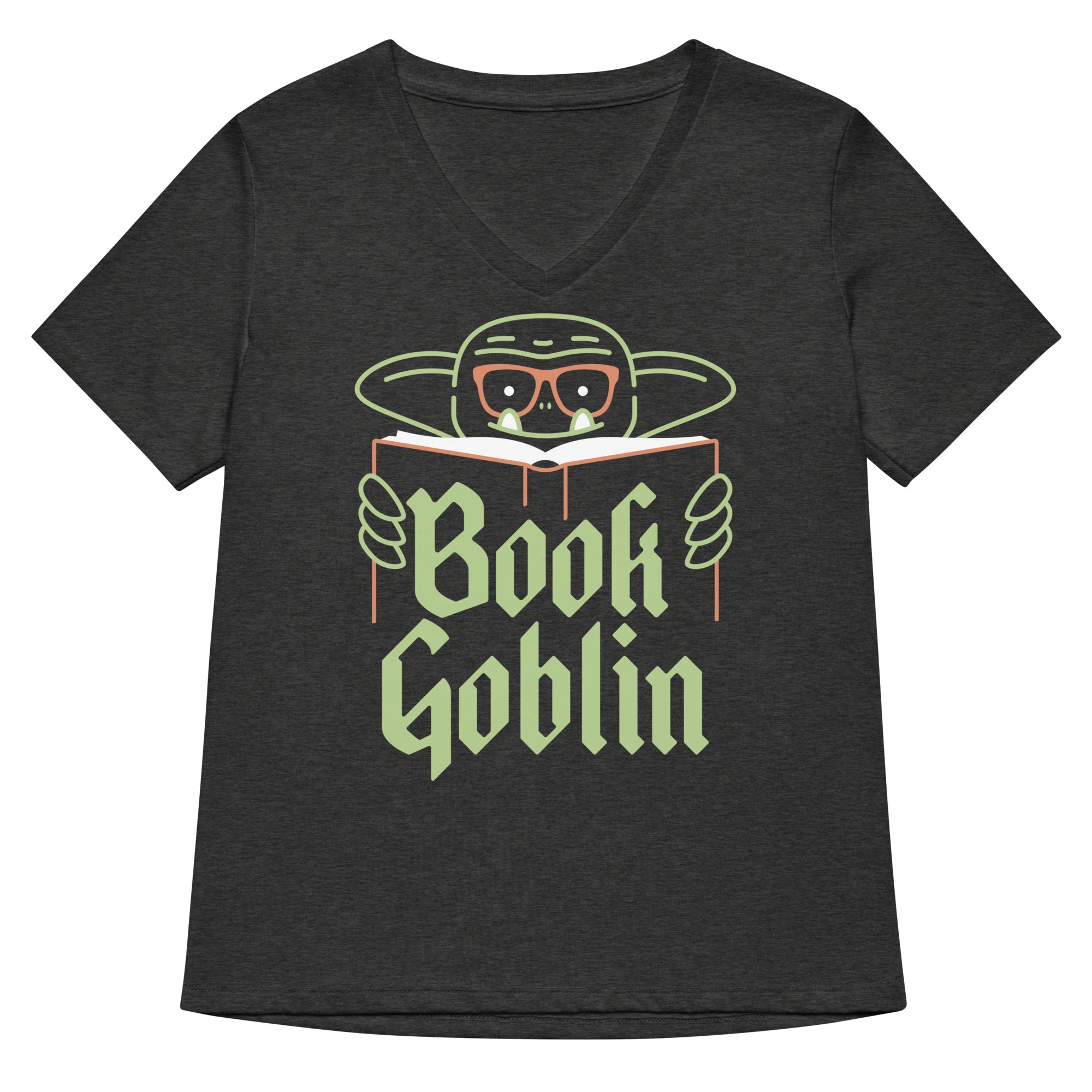 Book Goblin Women's V-Neck Tee Hoodie, Sweatshirt | CoreVibeTees.com (Image 3)