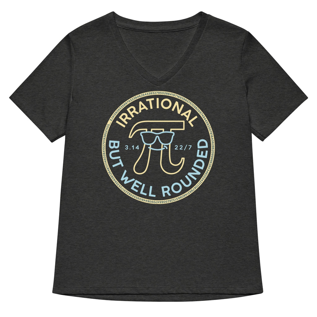 Irrational But Well Rounded Women's V-Neck Tee Hoodie, Sweatshirt | CoreVibeTees.com (Image 3)