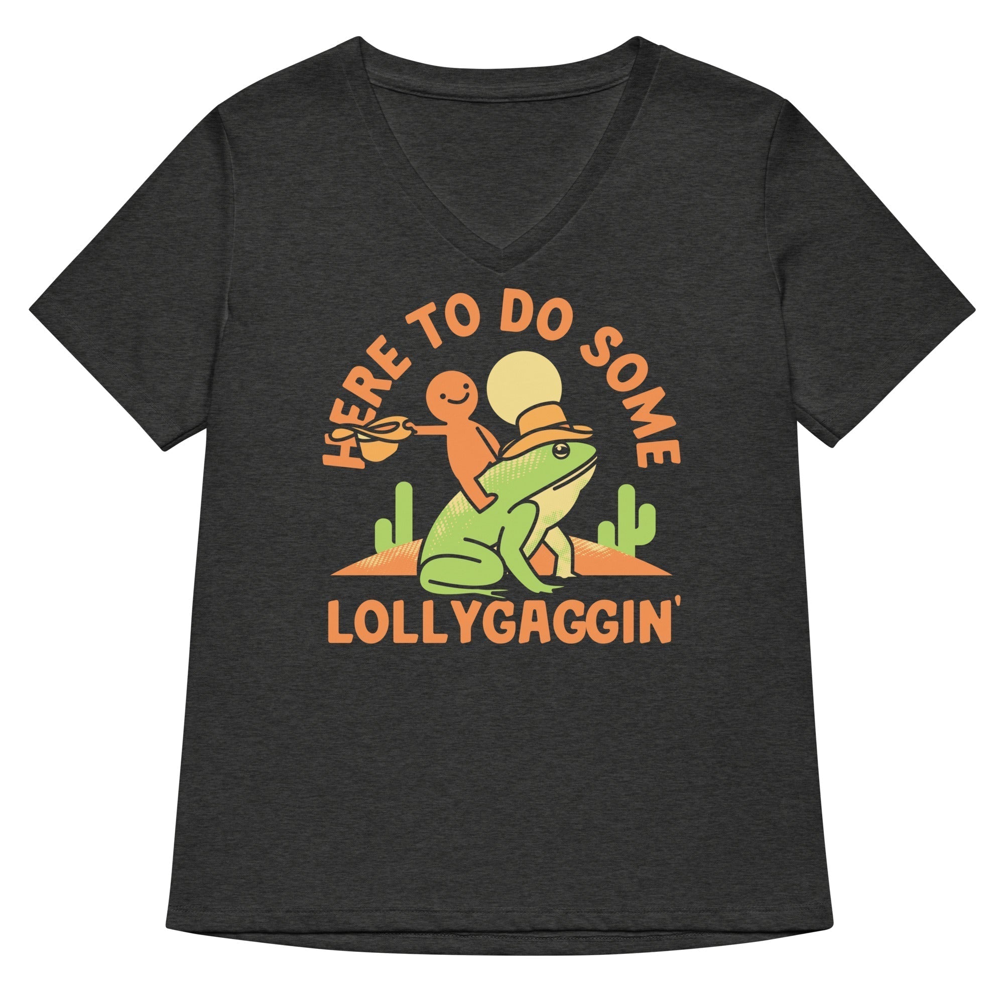 Here To Do Some Lollygaggin Women's V-Neck Tee Hoodie, Sweatshirt | CoreVibeTees.com (Image 3)