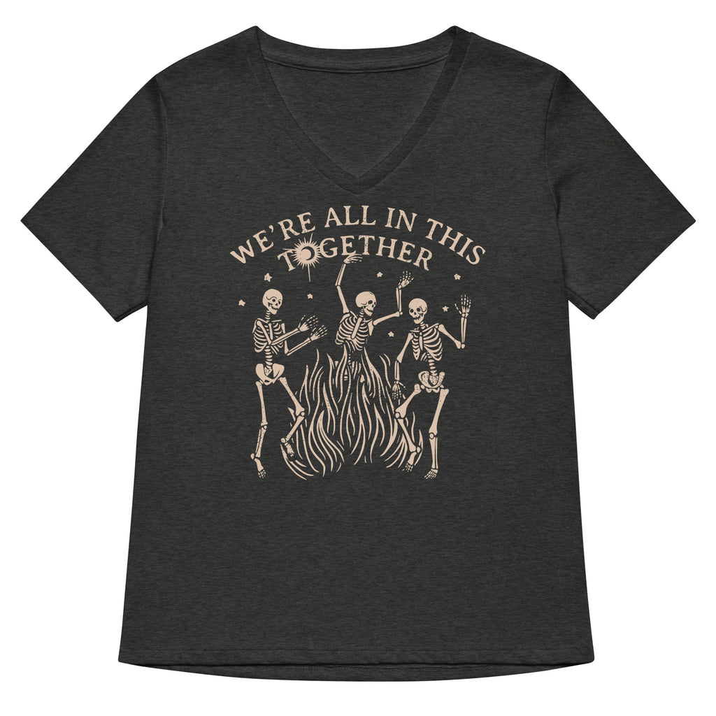 We're All In This Together Women's V-Neck Tee Hoodie, Sweatshirt | CoreVibeTees.com (Image 3)