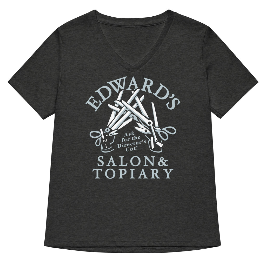 Edward's Salon and Topiary Women's V-Neck Tee Hoodie, Sweatshirt | CoreVibeTees.com (Image 3)