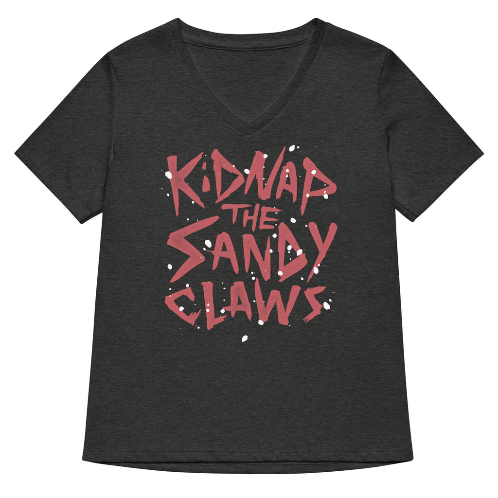 Kidnap The Sandy Claws Women's V-Neck Tee Hoodie, Sweatshirt | CoreVibeTees.com (Image 3)