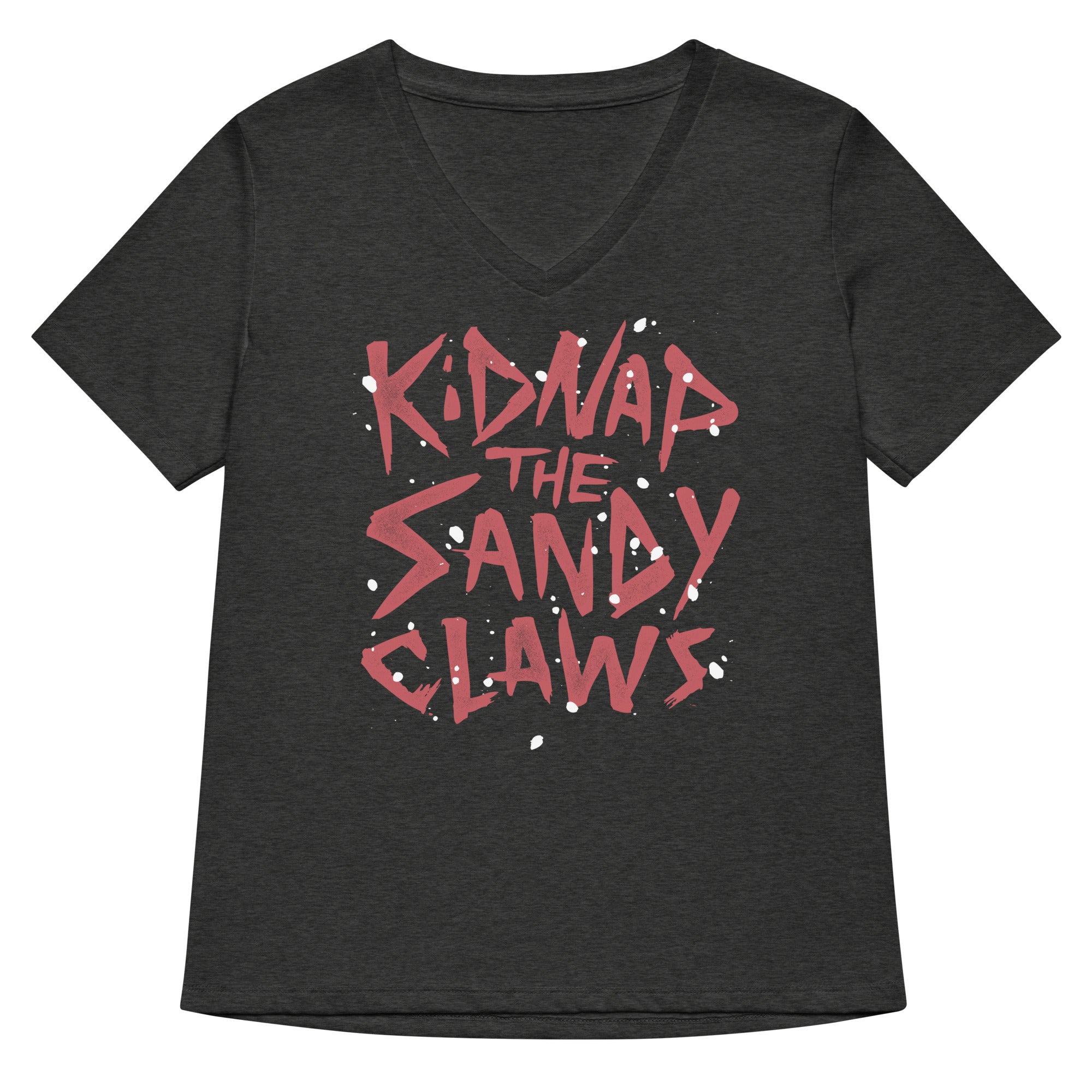 Kidnap The Sandy Claws Women's V-Neck Tee Hoodie, Sweatshirt | CoreVibeTees.com (Image 3)