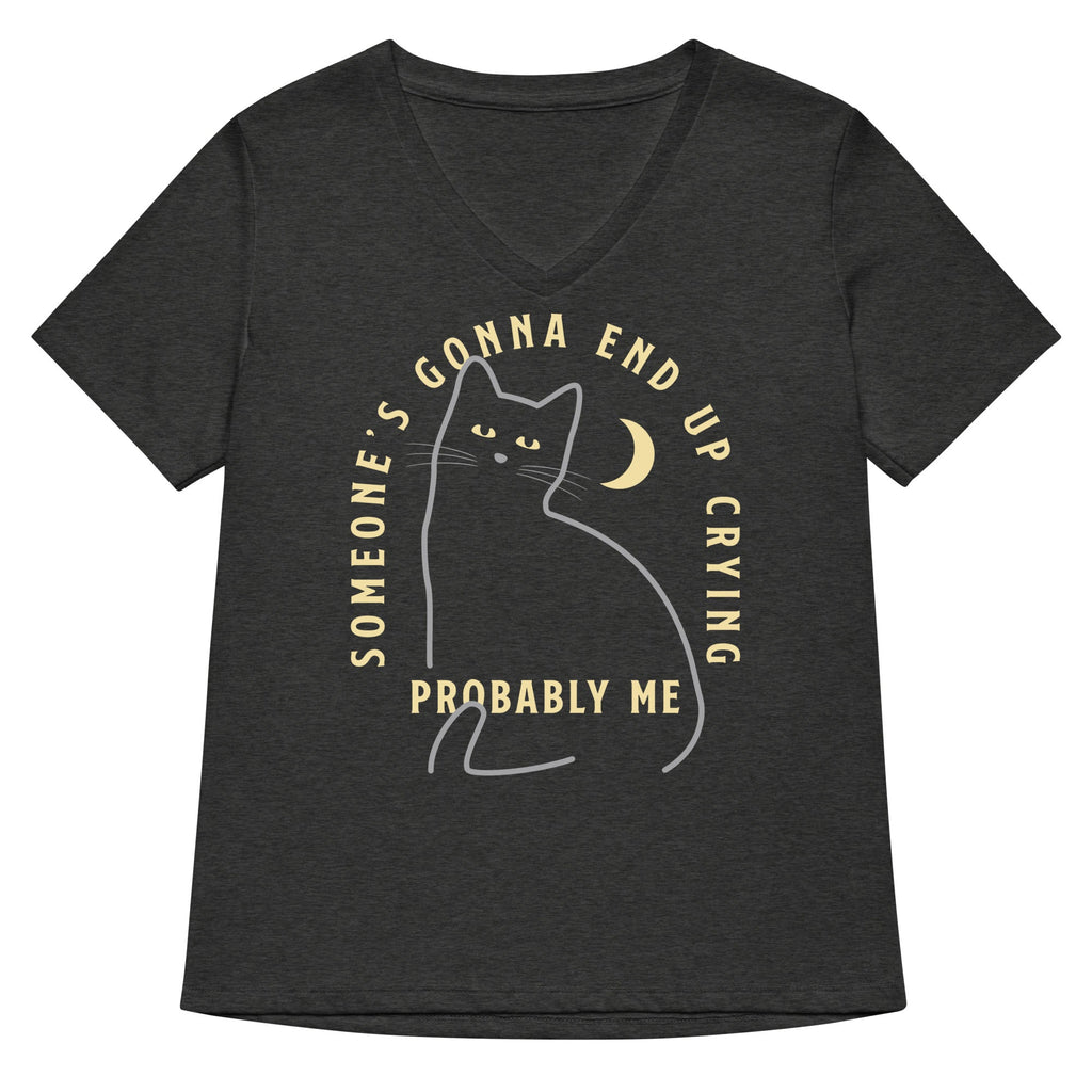 Someone's Gonna End Up Crying Women's V-Neck Tee Hoodie, Sweatshirt | CoreVibeTees.com (Image 3)