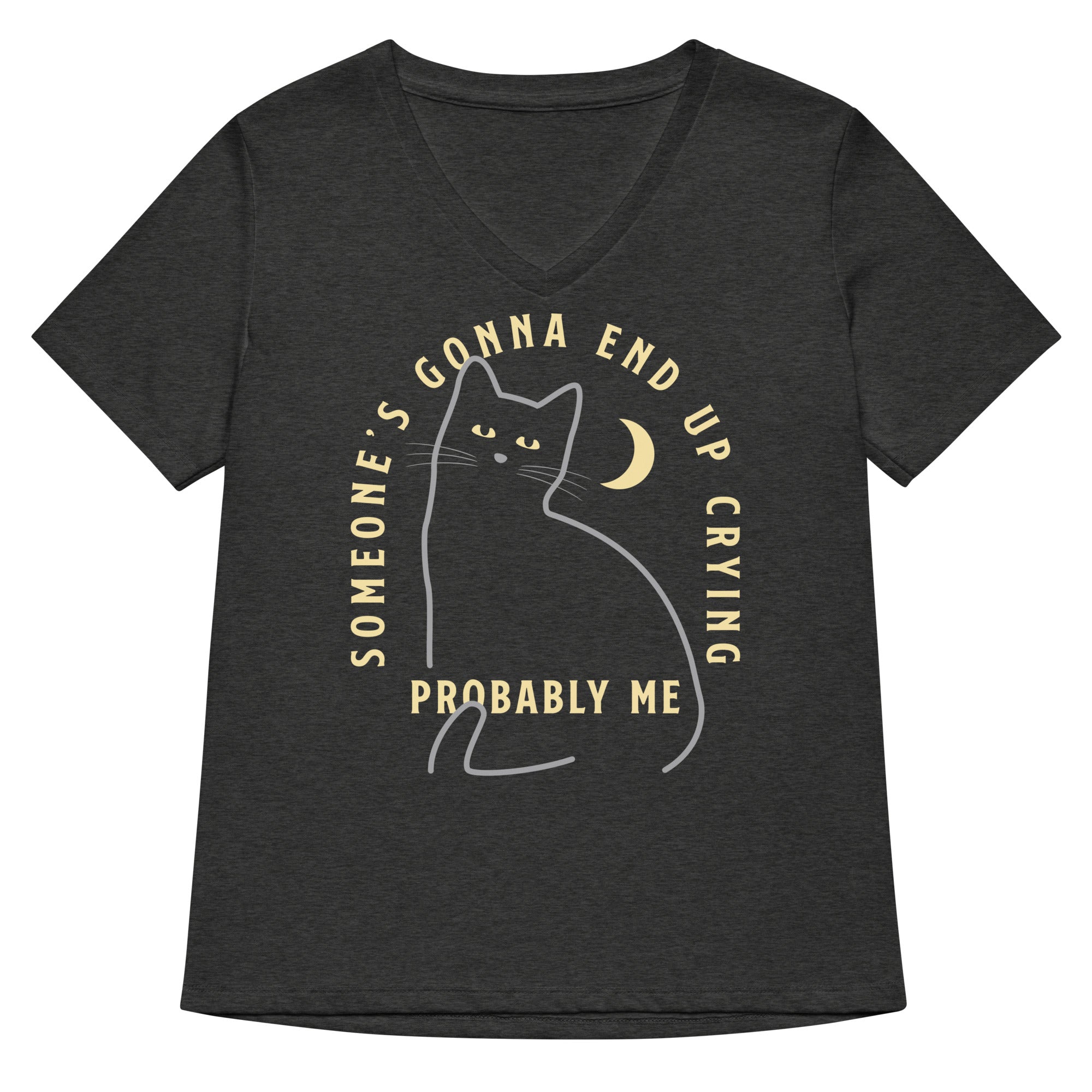 Someone's Gonna End Up Crying Women's V-Neck Tee Hoodie, Sweatshirt | CoreVibeTees.com (Image 3)