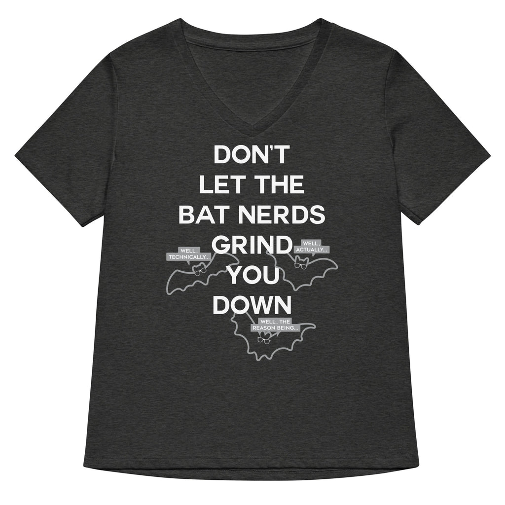 Don't Let The Bat Nerds Grind You Down Women's V-Neck Tee Hoodie, Sweatshirt | CoreVibeTees.com (Image 3)
