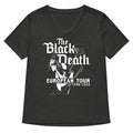 The Black Death European Tour Women's V-Neck Tee Hoodie, Sweatshirt | CoreVibeTees.com (Image 1)