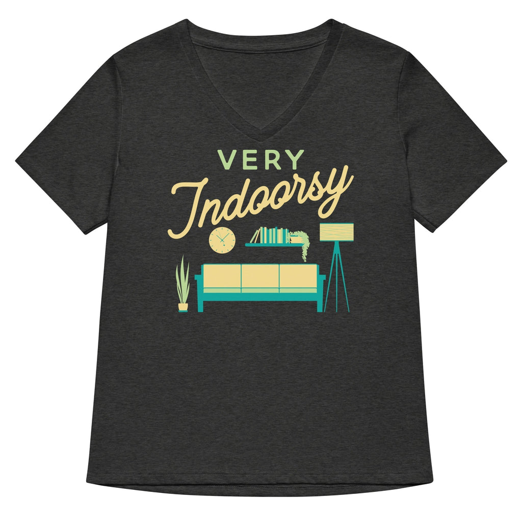 Very Indoorsy Women's V-Neck Tee Hoodie, Sweatshirt | CoreVibeTees.com (Image 3)