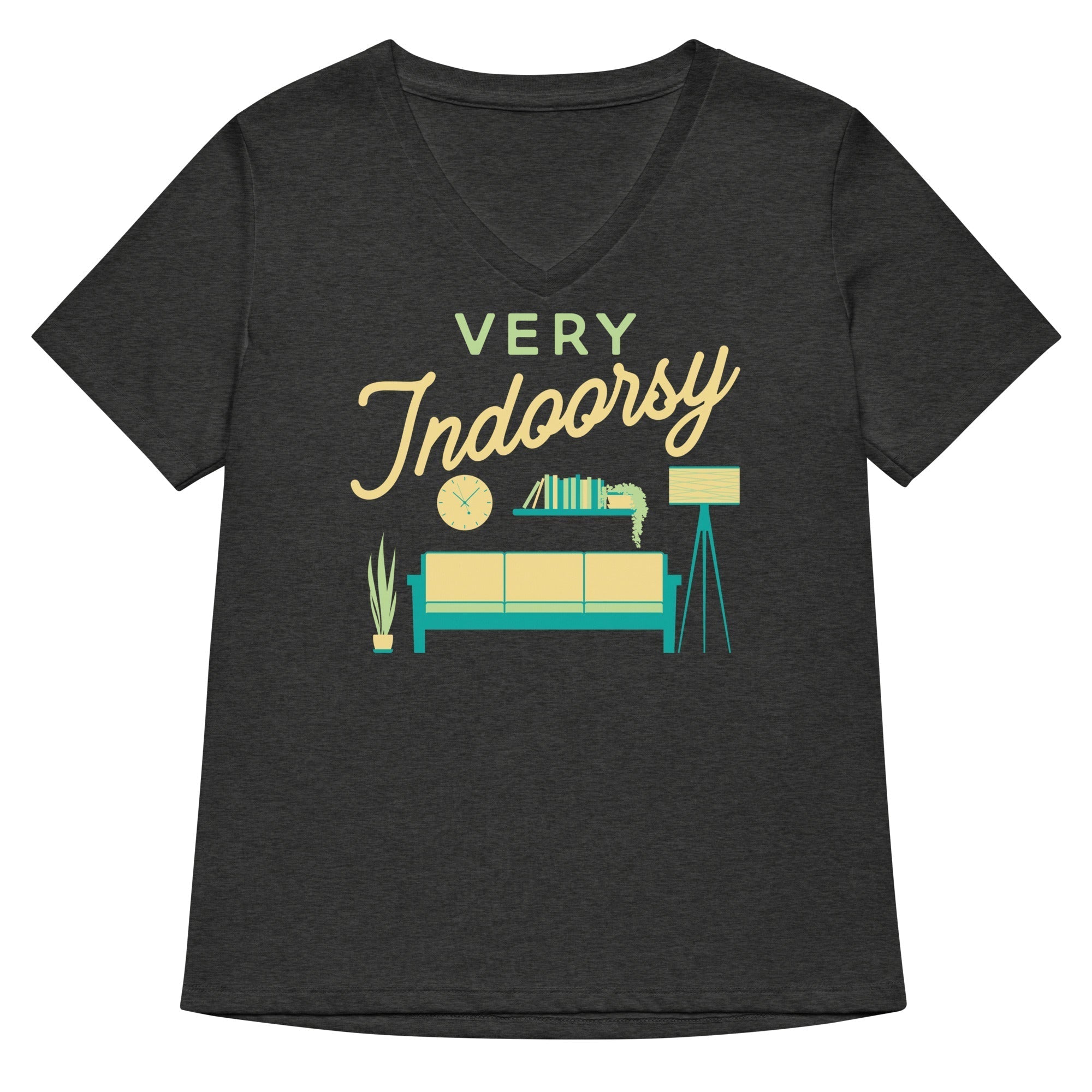 Very Indoorsy Women's V-Neck Tee Hoodie, Sweatshirt | CoreVibeTees.com (Image 3)