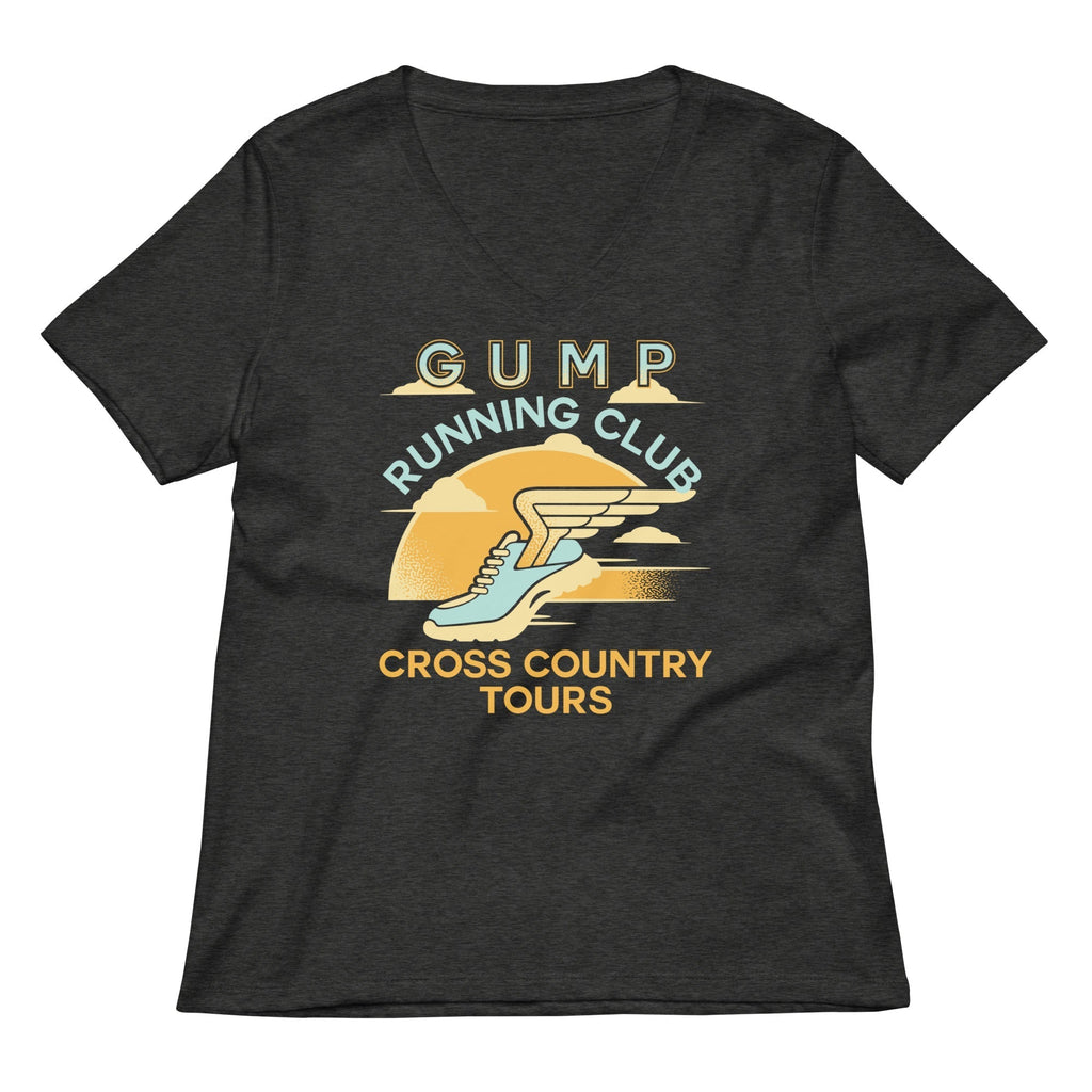 Gump Running Club Women's V-Neck Tee Hoodie, Sweatshirt | CoreVibeTees.com (Image 1)