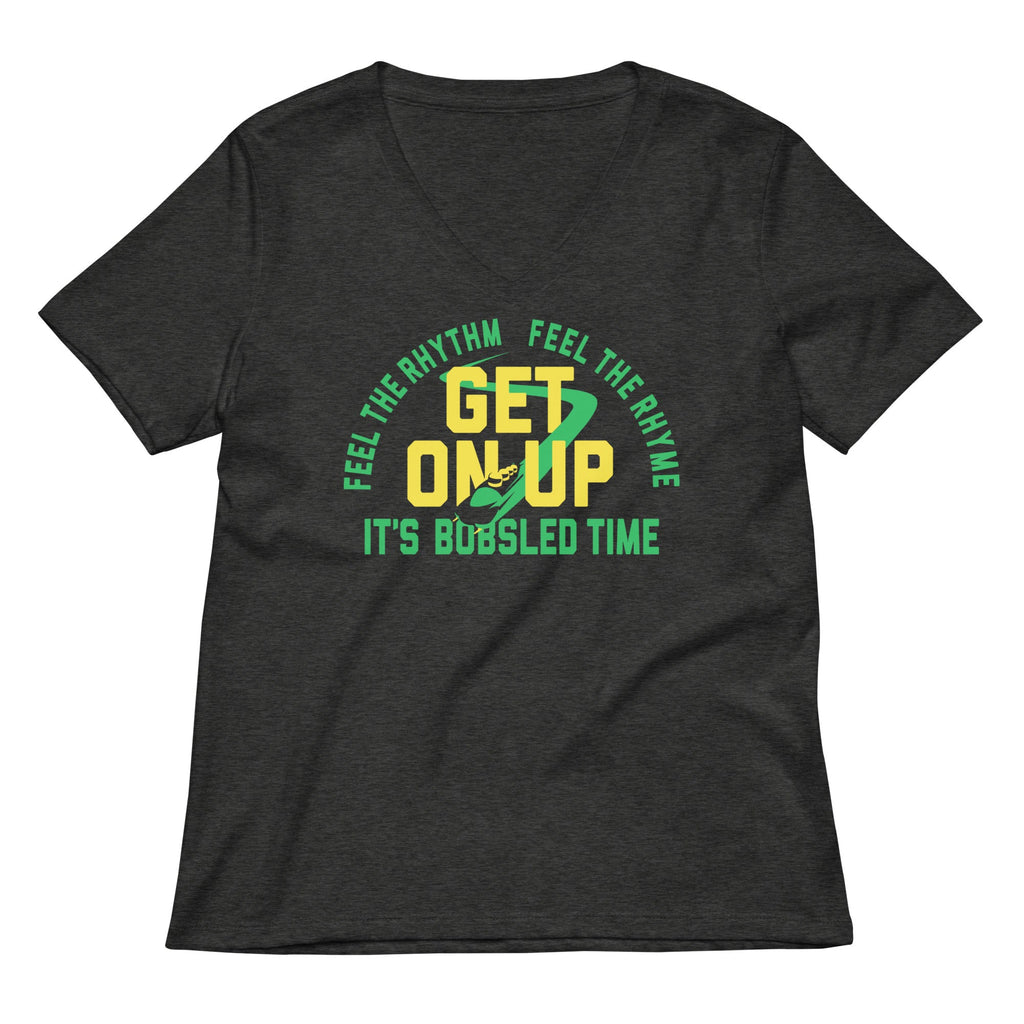 It's Bobsled Time Women's V-Neck Tee Hoodie, Sweatshirt | CoreVibeTees.com (Image 1)