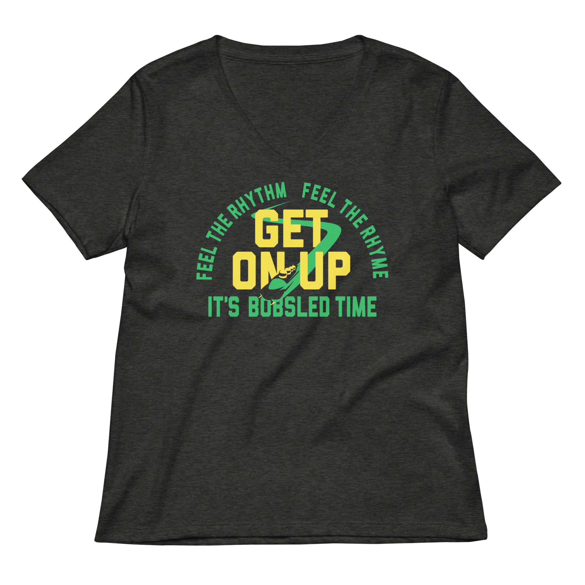 It's Bobsled Time Women's V-Neck Tee Hoodie, Sweatshirt | CoreVibeTees.com (Image 1)