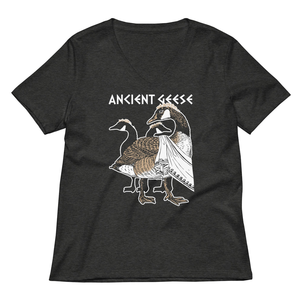 Ancient Geese Women's V-Neck Tee Hoodie, Sweatshirt | CoreVibeTees.com (Image 4)