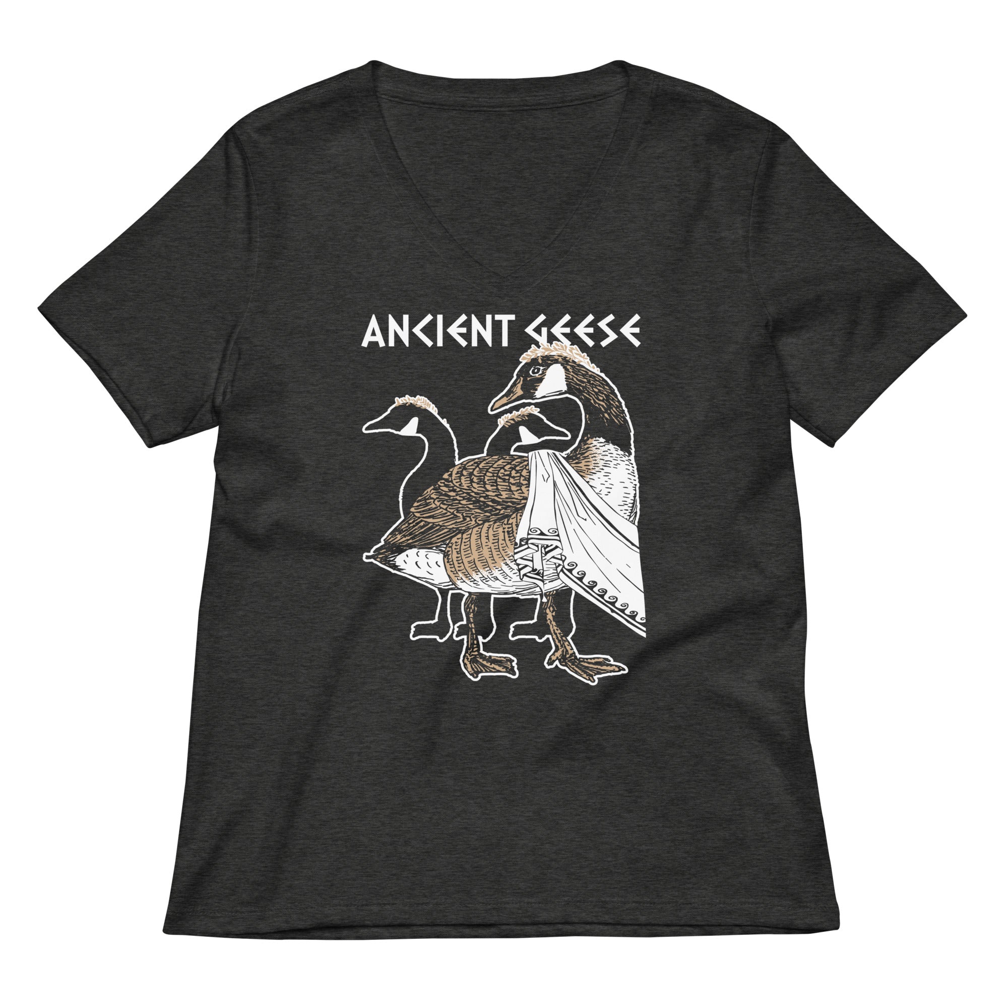 Ancient Geese Women's V-Neck Tee Hoodie, Sweatshirt | CoreVibeTees.com (Image 4)