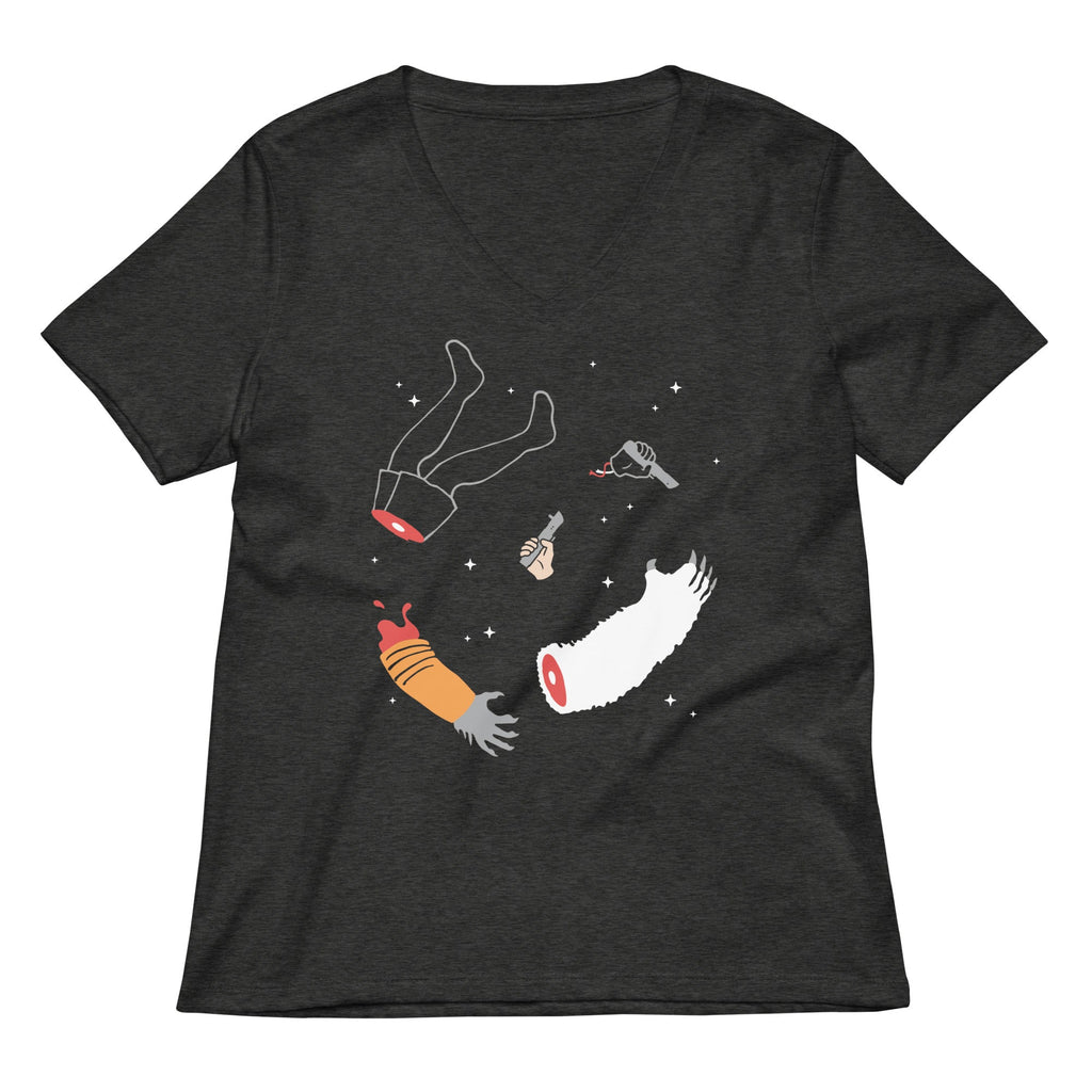 Floating Limbs Women's V-Neck Tee Hoodie, Sweatshirt | CoreVibeTees.com (Image 3)