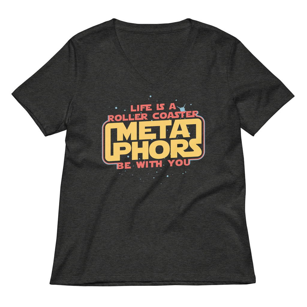 Meta Phors Be With You Women's V-Neck Tee Hoodie, Sweatshirt | CoreVibeTees.com (Image 2)