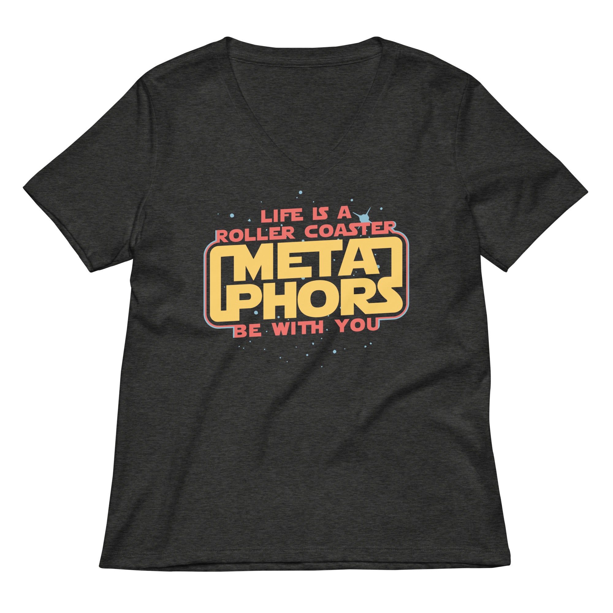 Meta Phors Be With You Women's V-Neck Tee Hoodie, Sweatshirt | CoreVibeTees.com (Image 2)