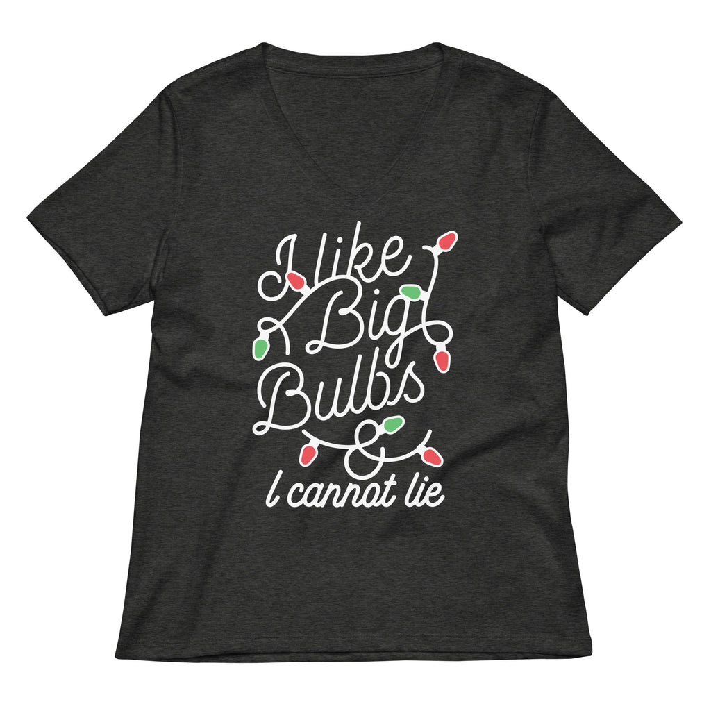 I Like Big Bulbs & I Cannot Lie Women's V-Neck Tee Hoodie, Sweatshirt | CoreVibeTees.com (Image 3)