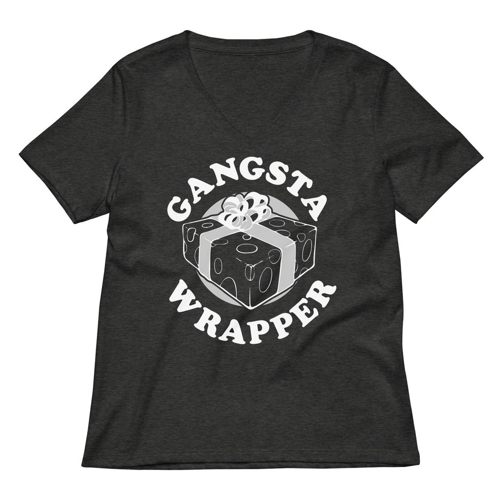 Gangsta Wrapper Women's V-Neck Tee Hoodie, Sweatshirt | CoreVibeTees.com (Image 3)