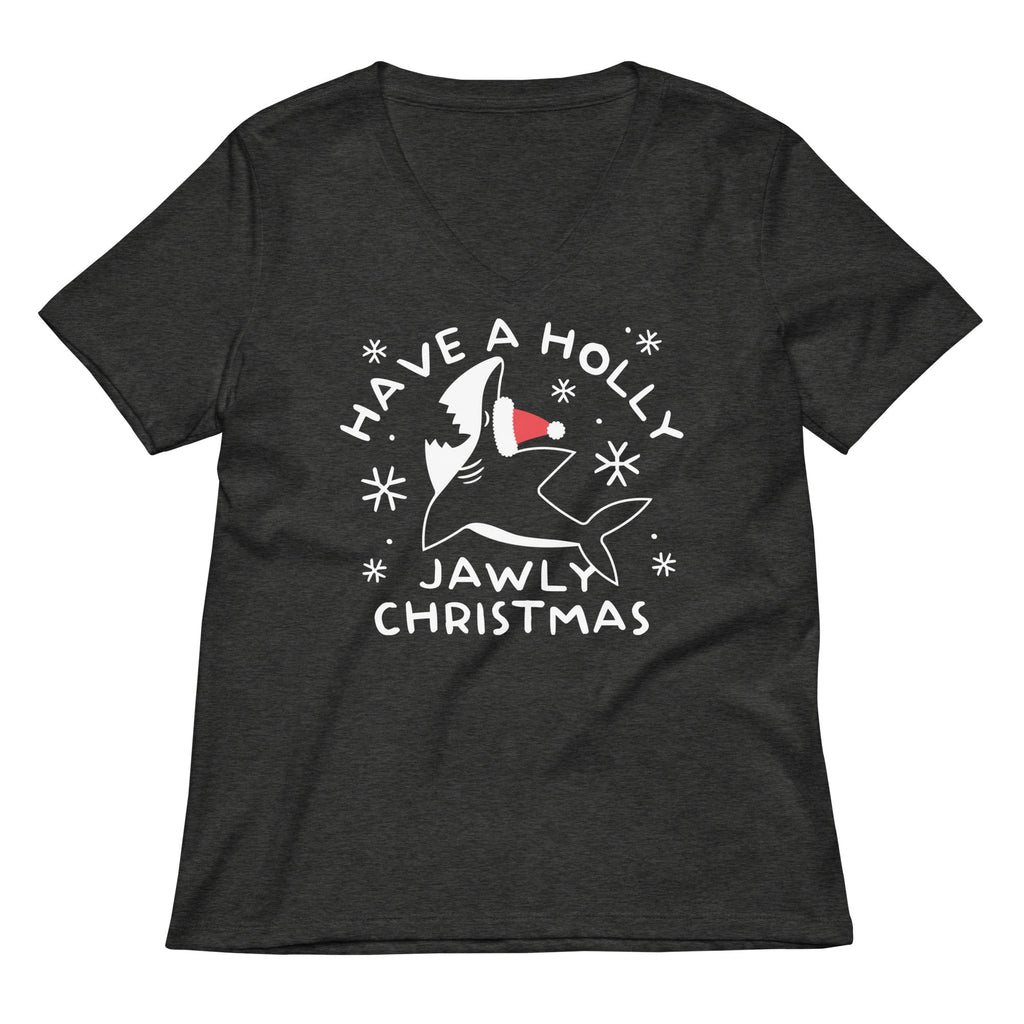 Have A Holly Jawly Christmas Women's V-Neck Tee Hoodie, Sweatshirt | CoreVibeTees.com (Image 3)