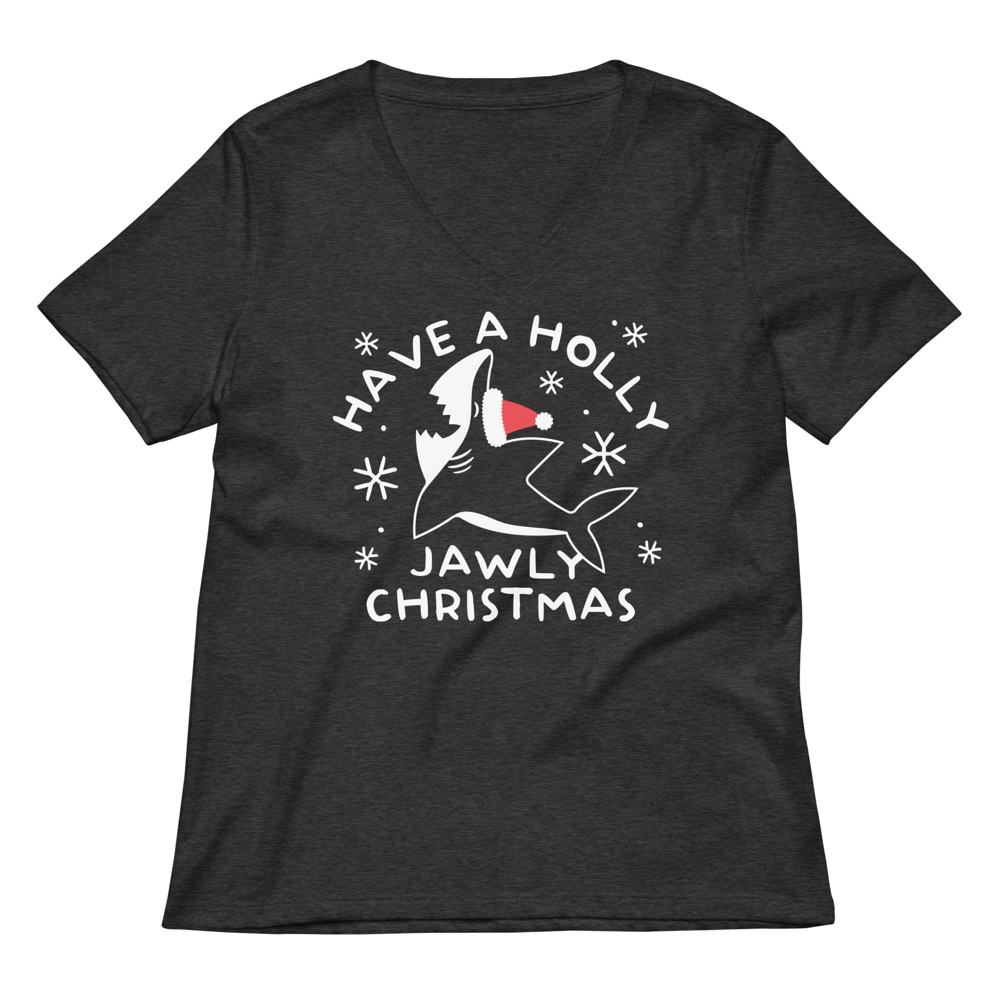 Have A Holly Jawly Christmas Women's V-Neck Tee Hoodie, Sweatshirt | CoreVibeTees.com (Image 3)