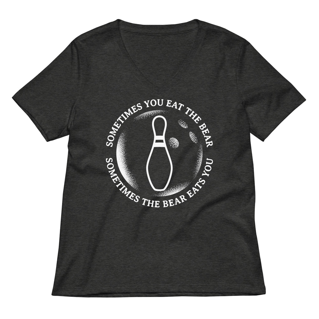 Sometimes You Eat The Bear Women's V-Neck Tee Hoodie, Sweatshirt | CoreVibeTees.com (Image 3)