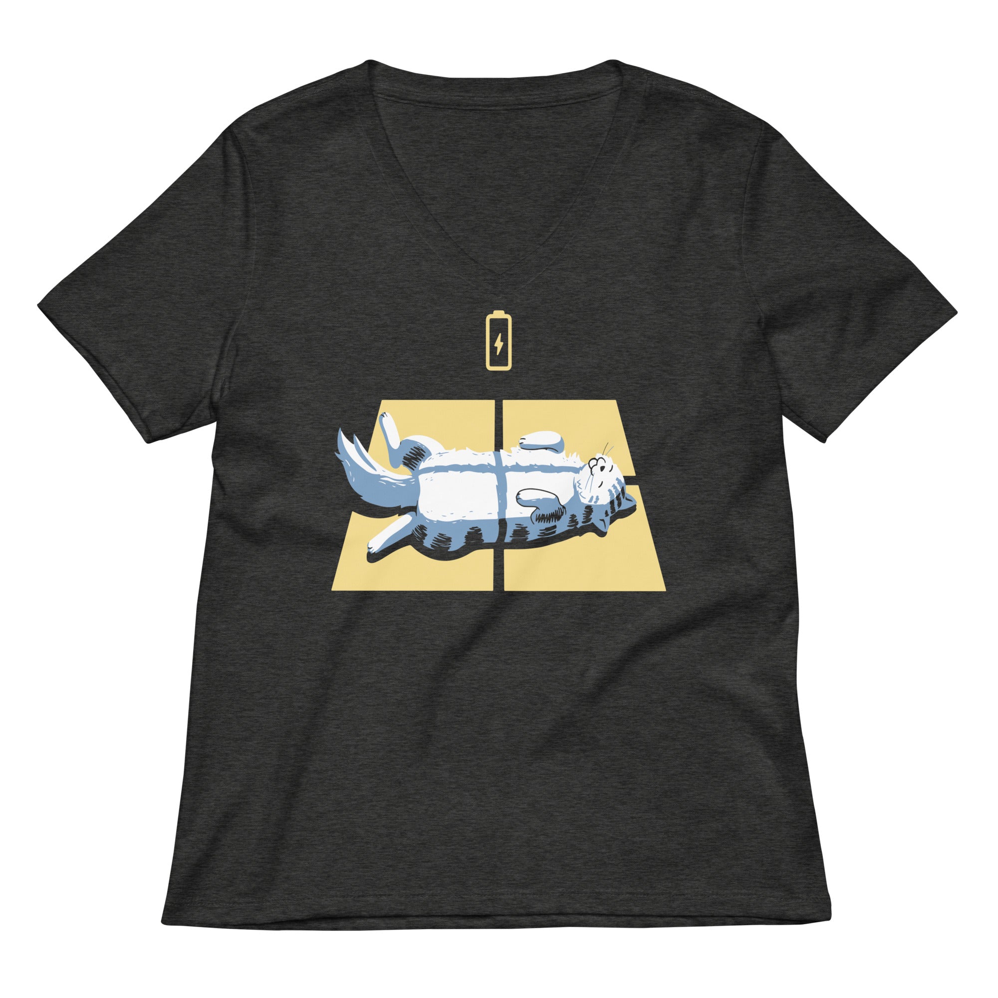 Solar Charging Women's V-Neck Tee Hoodie, Sweatshirt | CoreVibeTees.com (Image 3)