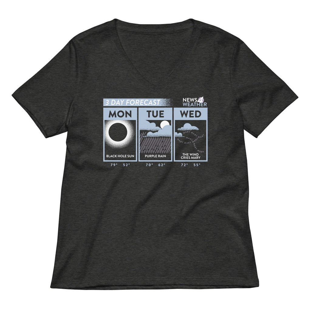 3 Day Forecast Women's V-Neck Tee Hoodie, Sweatshirt | CoreVibeTees.com (Image 3)