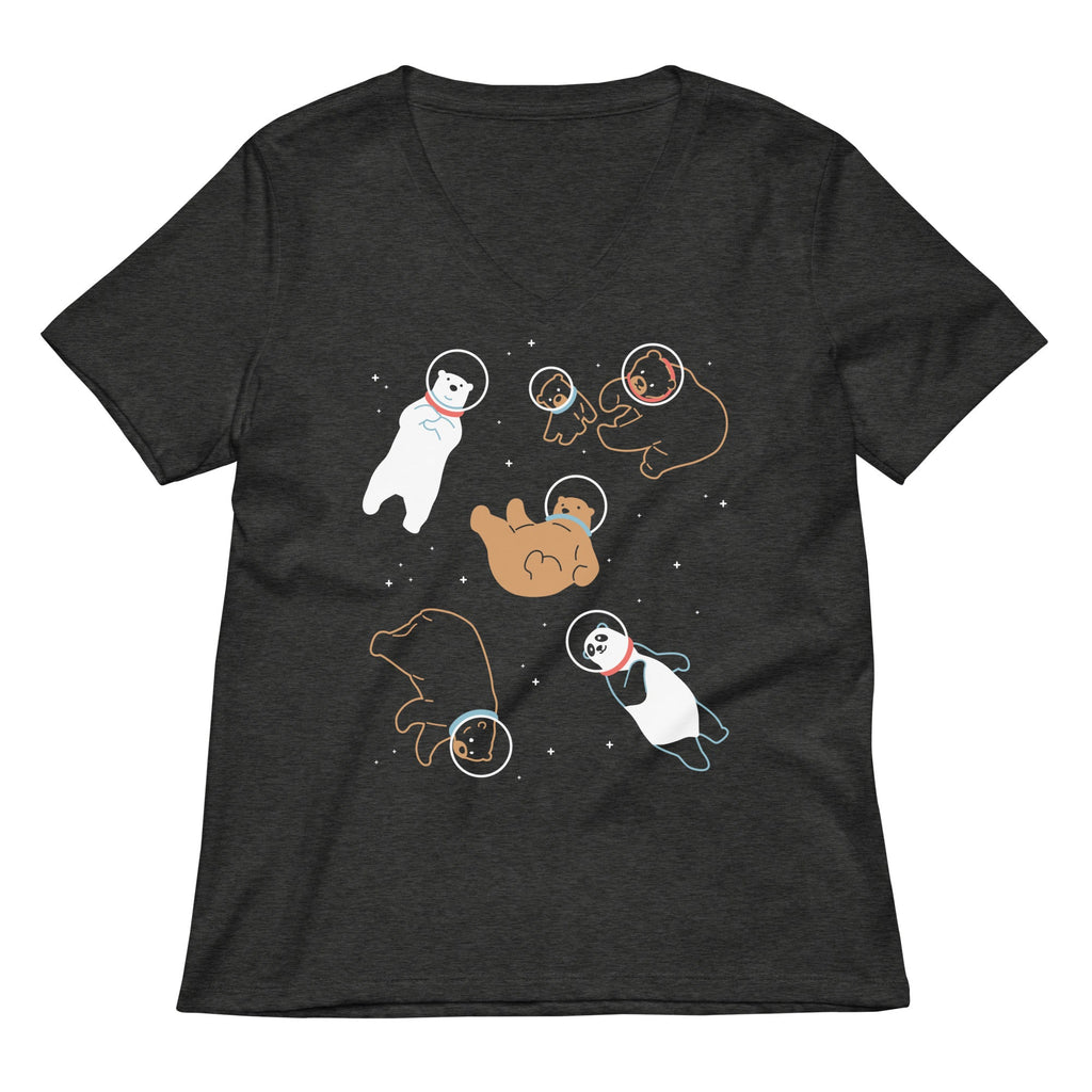 Bears In Space Women's V-Neck Tee Hoodie, Sweatshirt | CoreVibeTees.com (Image 3)