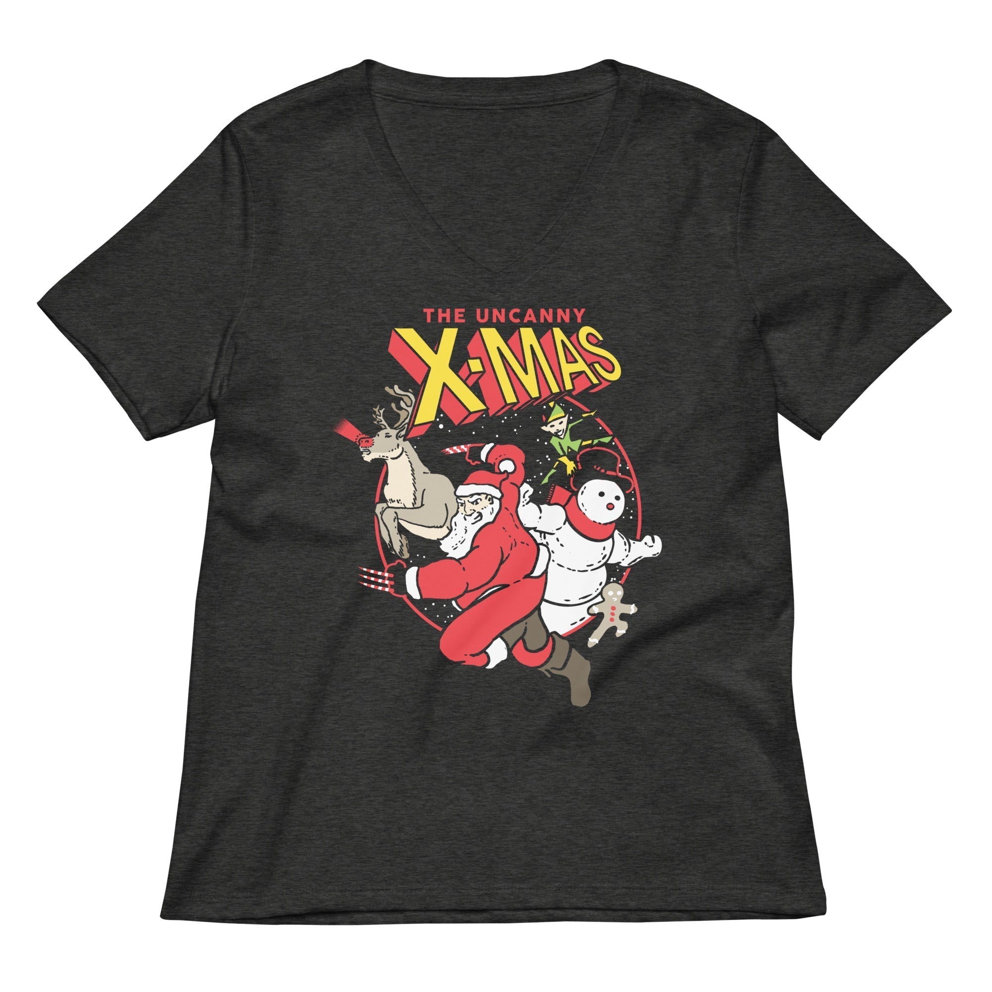 The Uncanny X-Mas Women's V-Neck Tee Hoodie, Sweatshirt | CoreVibeTees.com (Image 5)