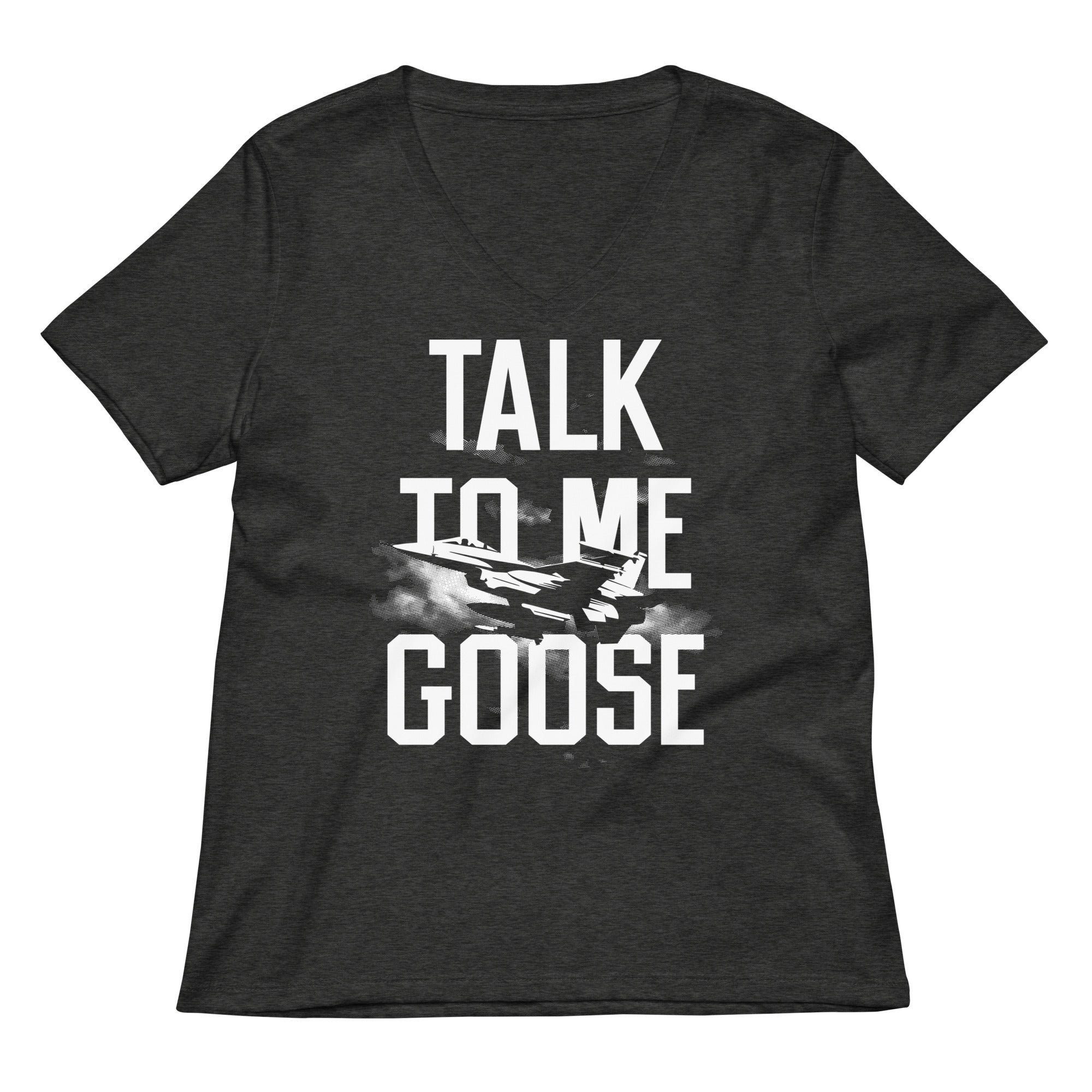 Talk To Me Goose Women's V-Neck Tee Hoodie, Sweatshirt | CoreVibeTees.com (Image 1)