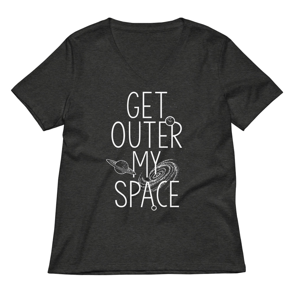 Get Outer My Space Women's V-Neck Tee Hoodie, Sweatshirt | CoreVibeTees.com (Image 3)