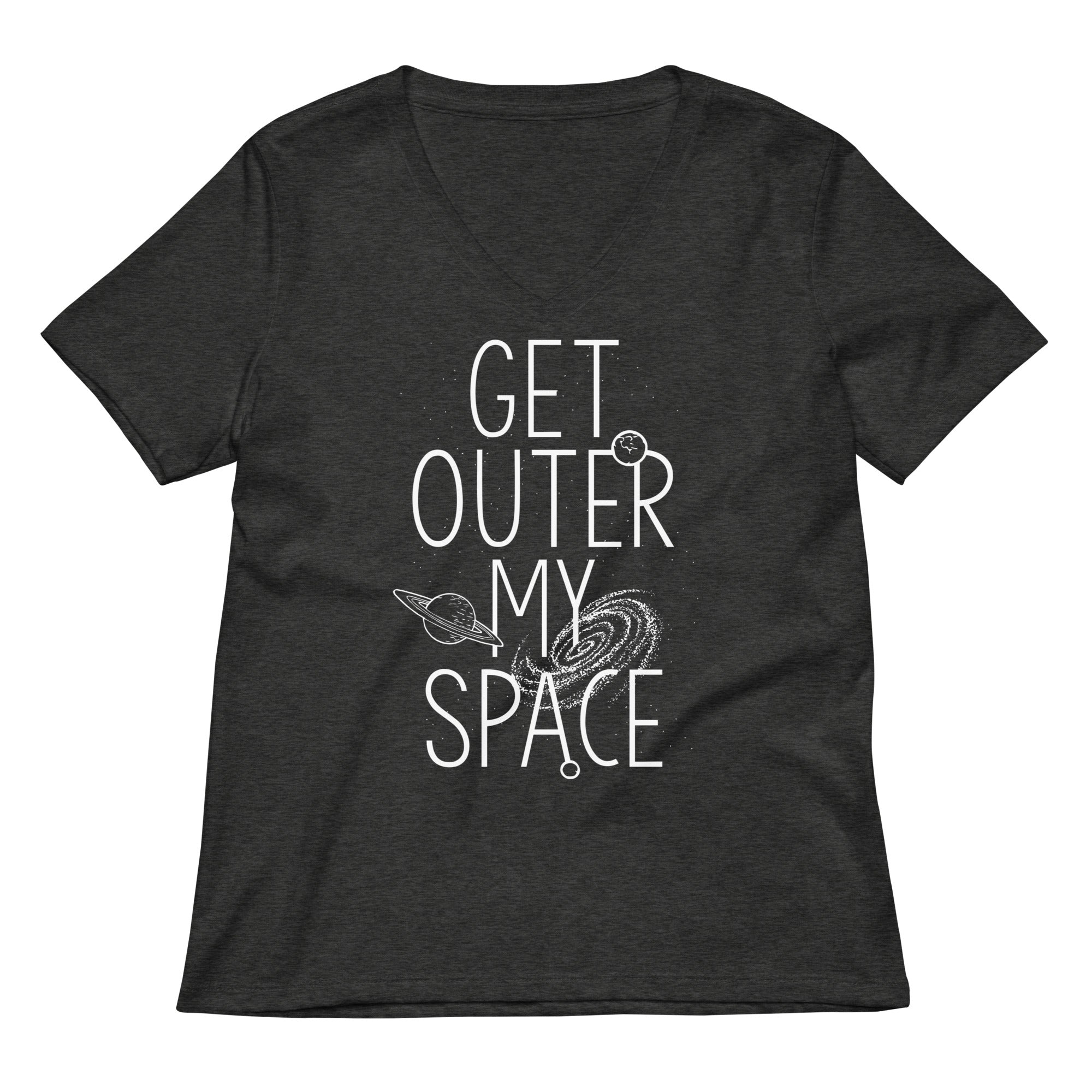 Get Outer My Space Women's V-Neck Tee Hoodie, Sweatshirt | CoreVibeTees.com (Image 3)