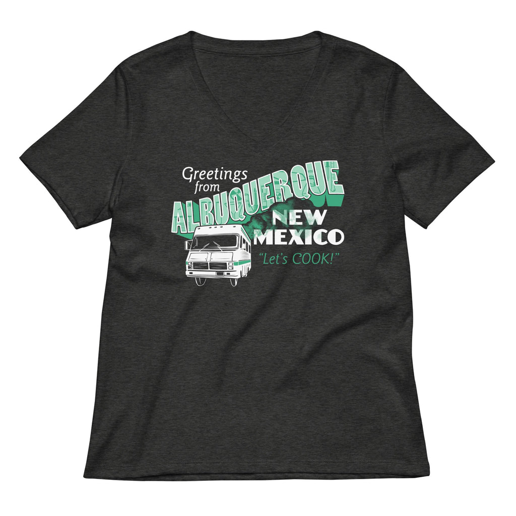 Greetings From Albuquerque Women's V-Neck Tee Hoodie, Sweatshirt | CoreVibeTees.com (Image 3)