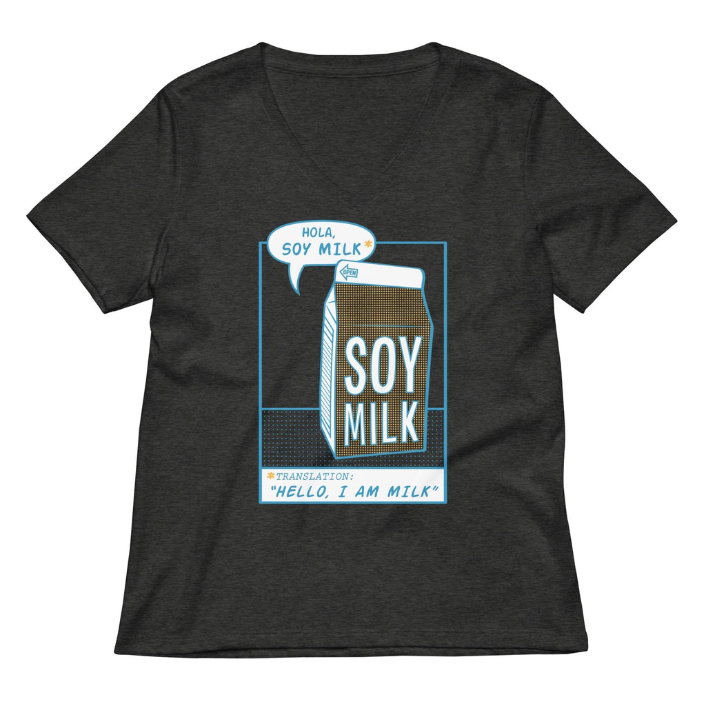 Hola, Soy Milk Women's V-Neck Tee Hoodie, Sweatshirt | CoreVibeTees.com (Image 3)