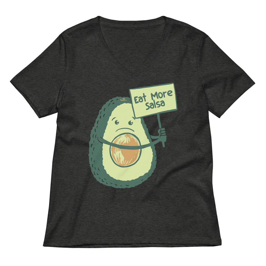 Eat More Salsa Women's V-Neck Tee Hoodie, Sweatshirt | CoreVibeTees.com (Image 2)