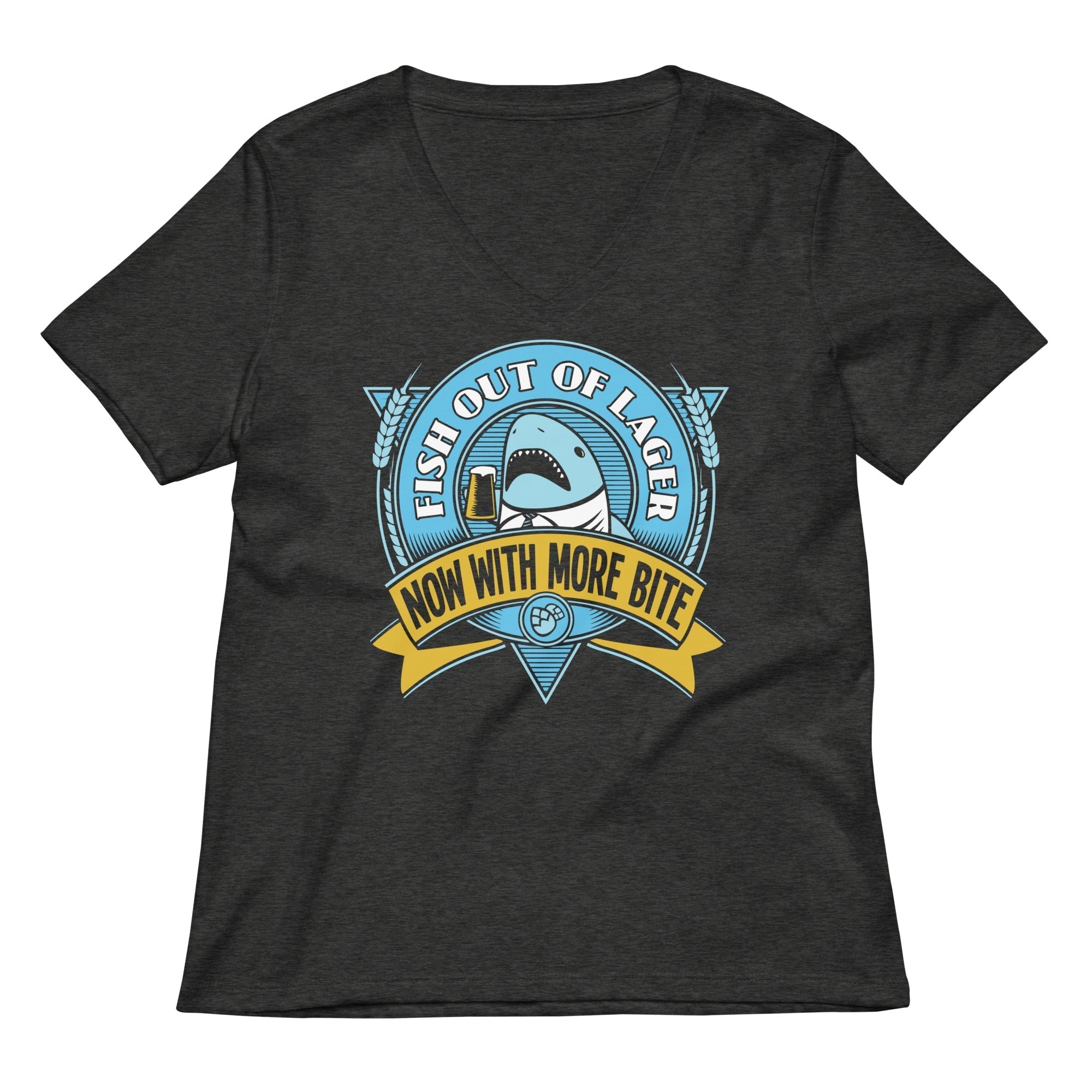 Fish Out Of Lager Women's V-Neck Tee Hoodie, Sweatshirt | CoreVibeTees.com (Image 3)