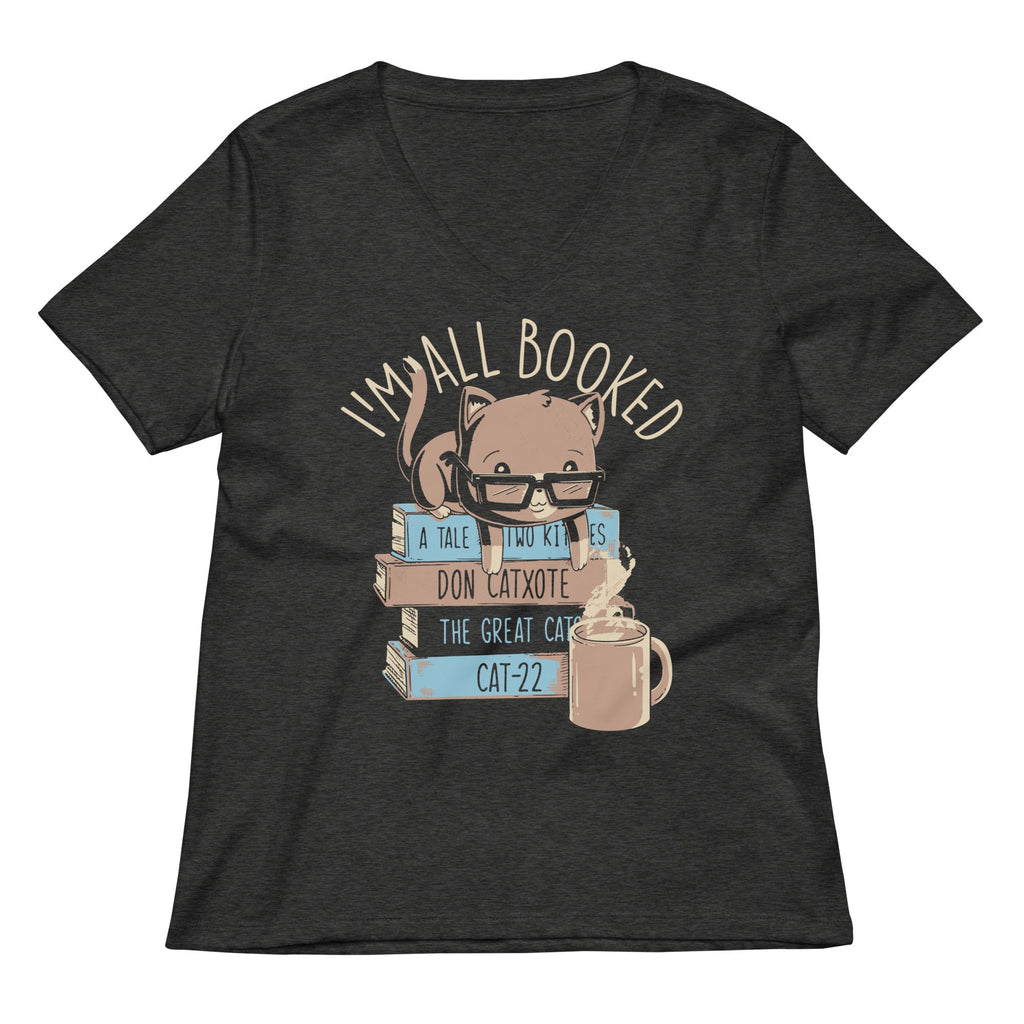 I'm All Booked Women's V-Neck Tee Hoodie, Sweatshirt | CoreVibeTees.com (Image 3)