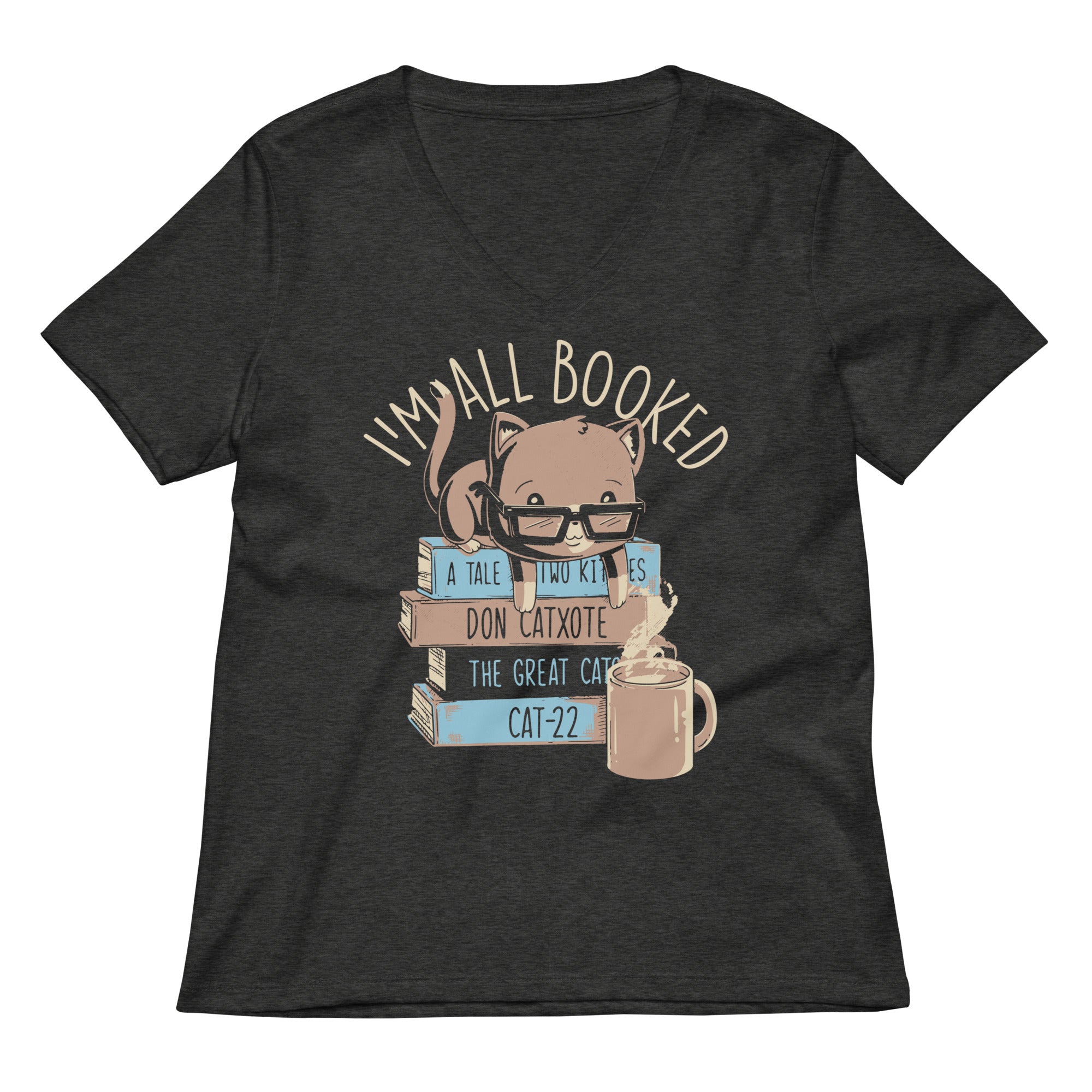 I'm All Booked Women's V-Neck Tee Hoodie, Sweatshirt | CoreVibeTees.com (Image 3)