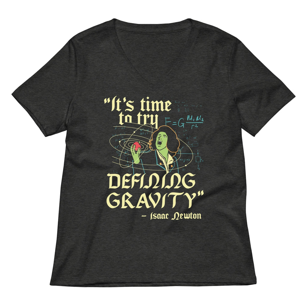It's Time To Try Defining Gravity Women's V-Neck Tee Hoodie, Sweatshirt | CoreVibeTees.com (Image 3)
