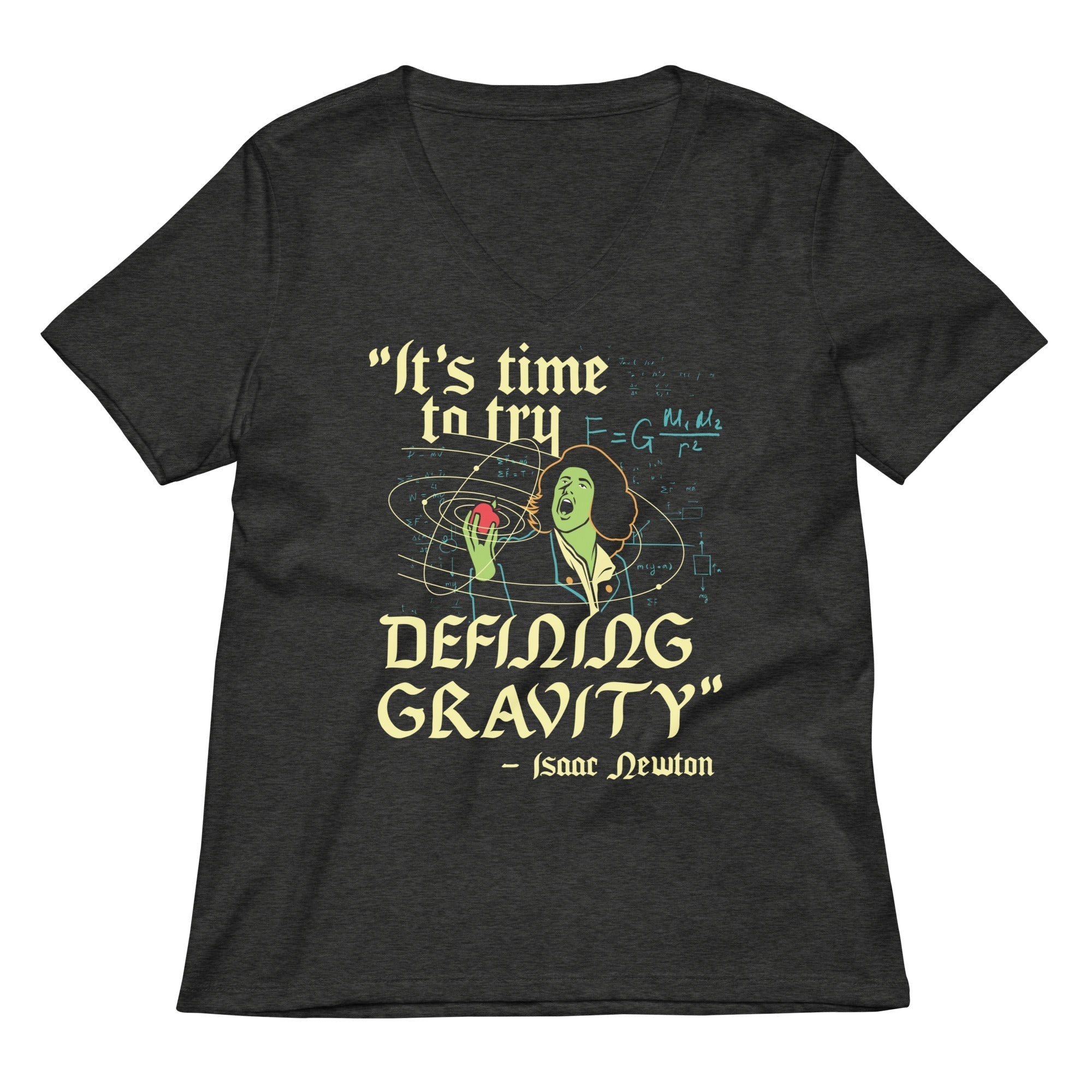 It's Time To Try Defining Gravity Women's V-Neck Tee Hoodie, Sweatshirt | CoreVibeTees.com (Image 3)