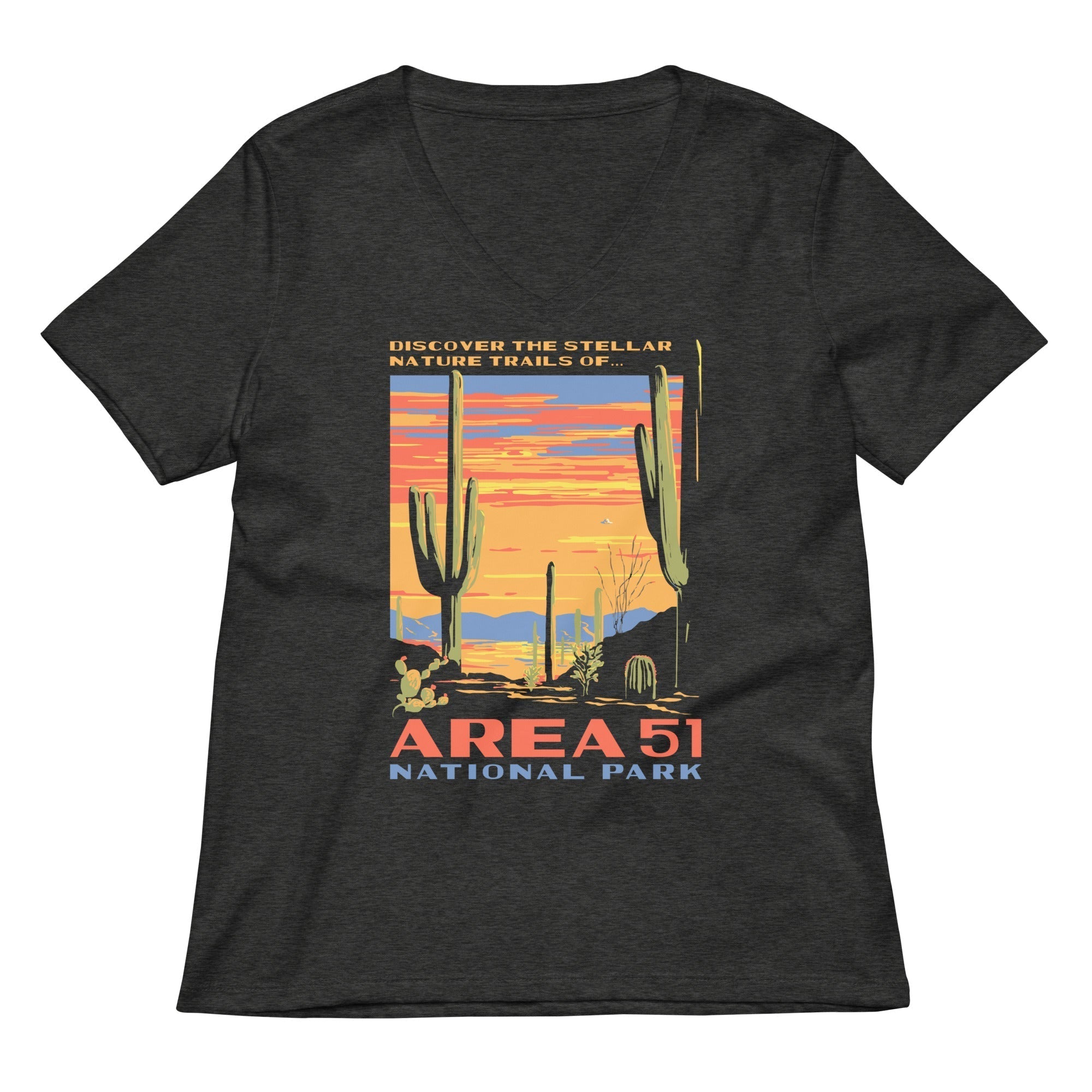 Area 51 National Park Women's V-Neck Tee Hoodie, Sweatshirt | CoreVibeTees.com (Image 3)