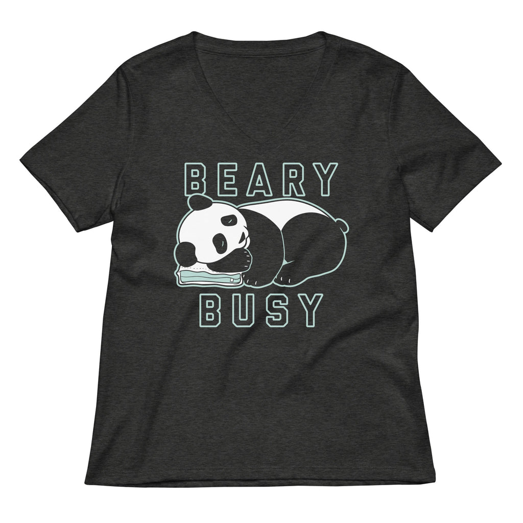 Beary Busy Women's V-Neck Tee Hoodie, Sweatshirt | CoreVibeTees.com (Image 3)