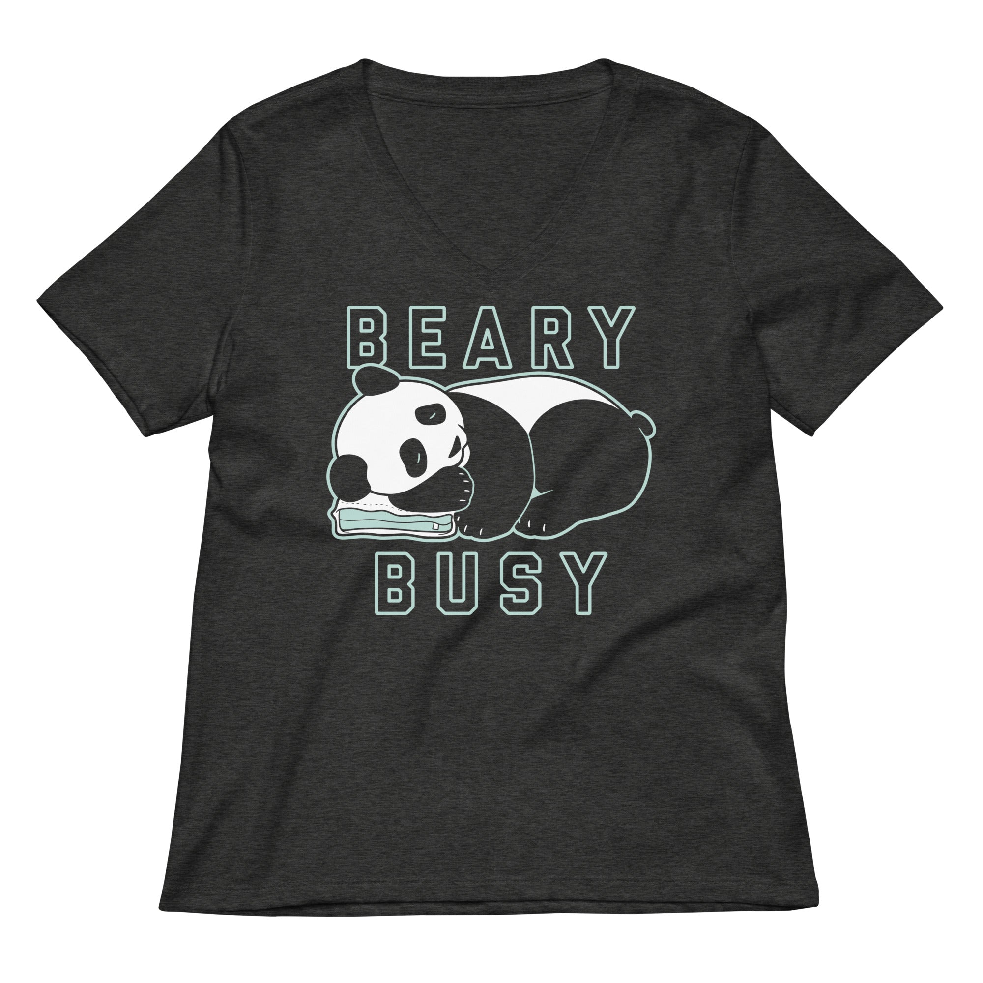 Beary Busy Women's V-Neck Tee Hoodie, Sweatshirt | CoreVibeTees.com (Image 3)