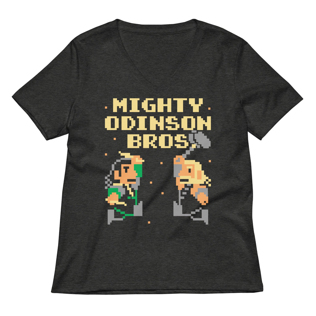 Mighty Odinson Bros Women's V-Neck Tee Hoodie, Sweatshirt | CoreVibeTees.com (Image 3)