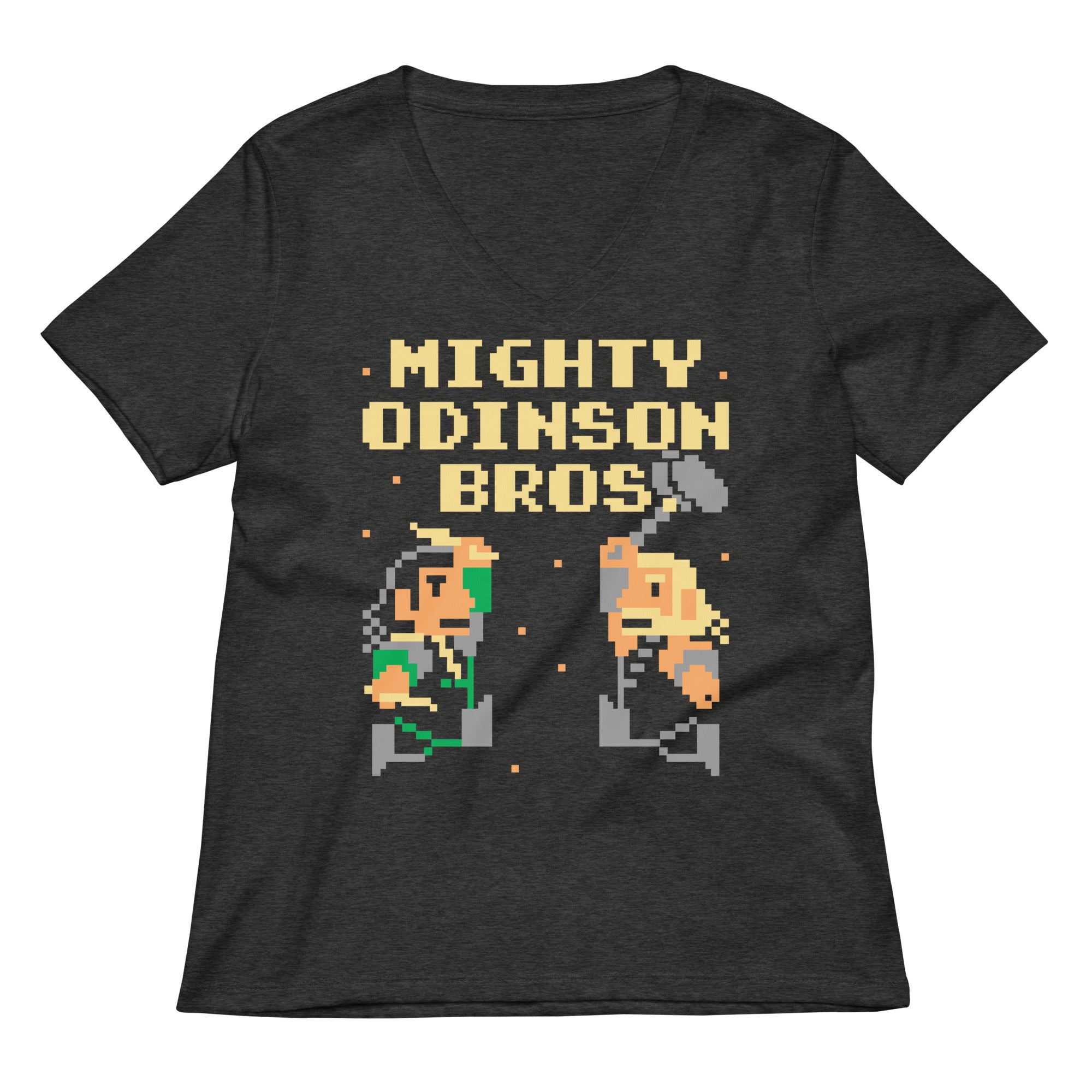 Mighty Odinson Bros Women's V-Neck Tee Hoodie, Sweatshirt | CoreVibeTees.com (Image 3)